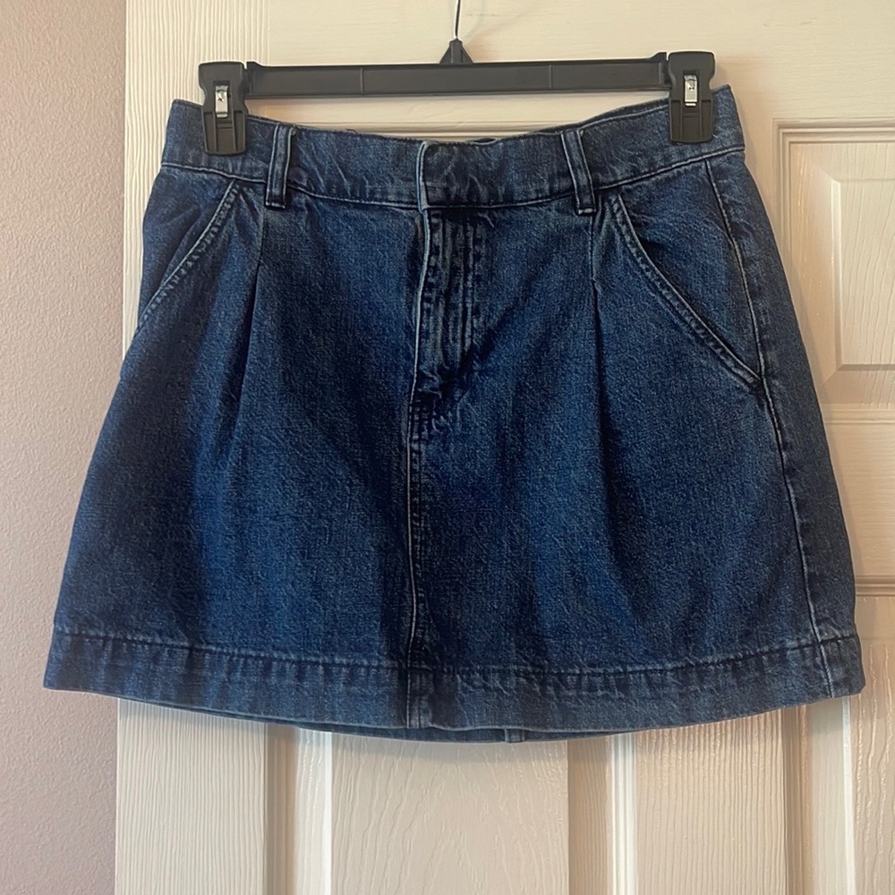 Free People We the Free Dark Wash Denim Skirt